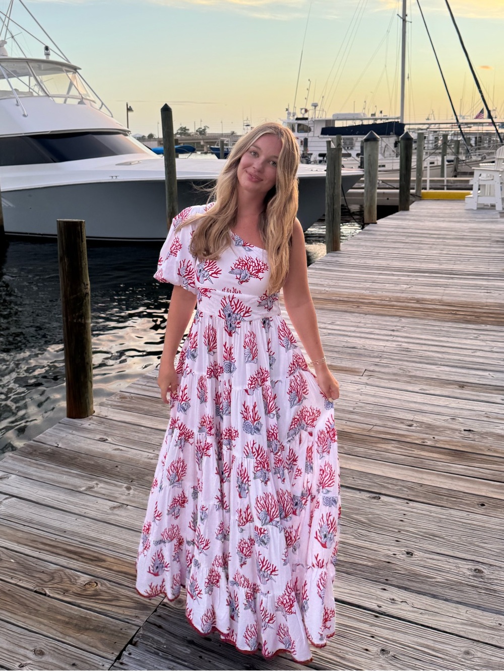 Anthropologie Priya Israni Puff- One Shoulder Printed Maxi Dress Size Small - Picture 5 of 5